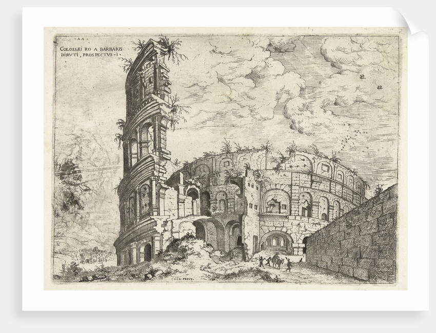 First sight of the Colosseum in Rome, Italy by Hieronymus Cock