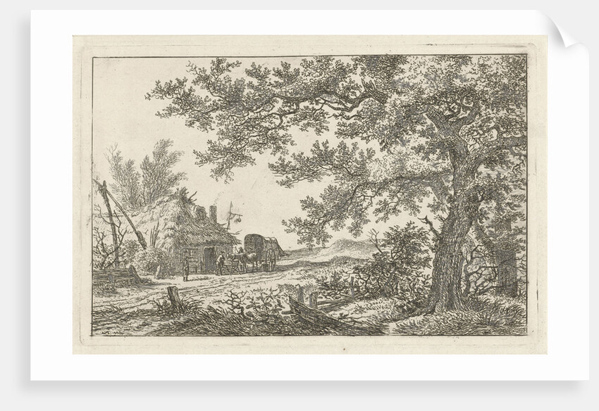 Wagon at ranch by Hermanus Fock