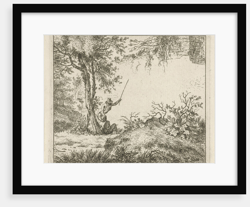 Two men at a wall by Hermanus Fock