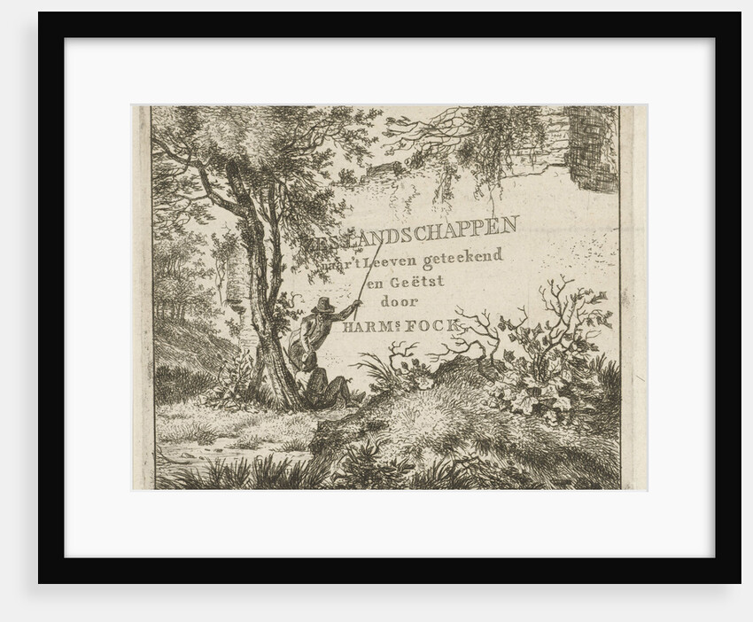 Two men at a wall by Hermanus Fock