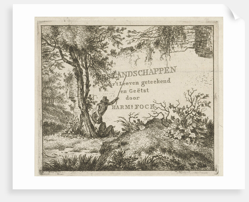 Two men at a wall by Hermanus Fock