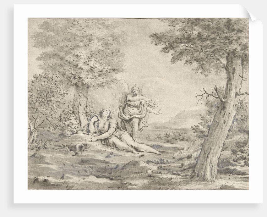 Hagar in the desert by Eustache Lesueur