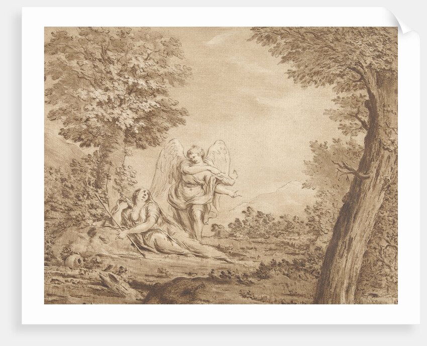 Hagar in the desert by Eustache Lesueur