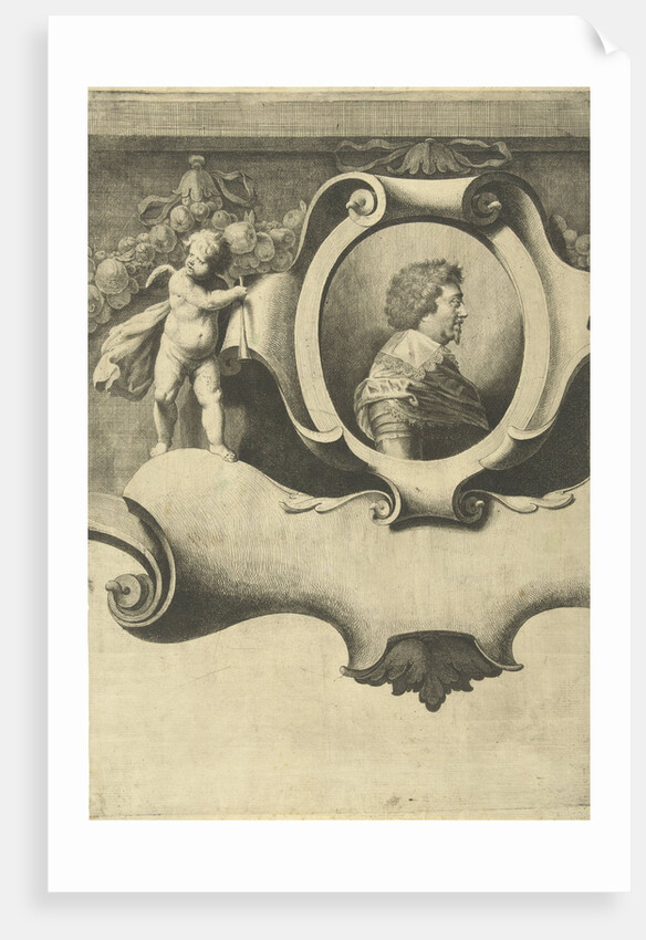 Siege of Breda, The Netherlands, sheet with portrait of Frederik Hendrik, 1637 by Jan Gerritsz. van Bronchorst
