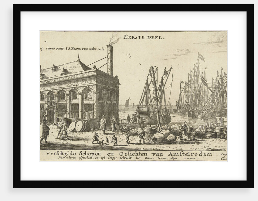 Amsterdam Harbour with the guardhouse by Clement de Jonghe