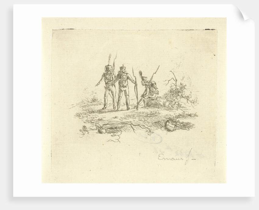 Three infantrymen by Gerardus Emaus de Micault