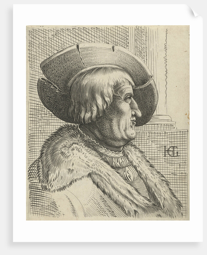 Portrait of a man with a hat by Claes Jansz. Visscher II