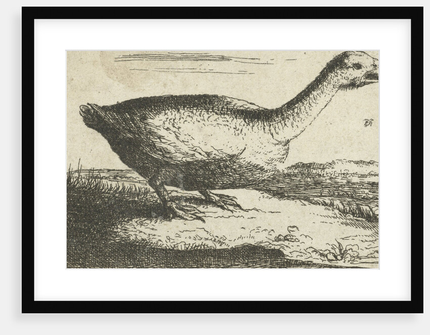 Landscape with wild goose by Landscape with wild goose