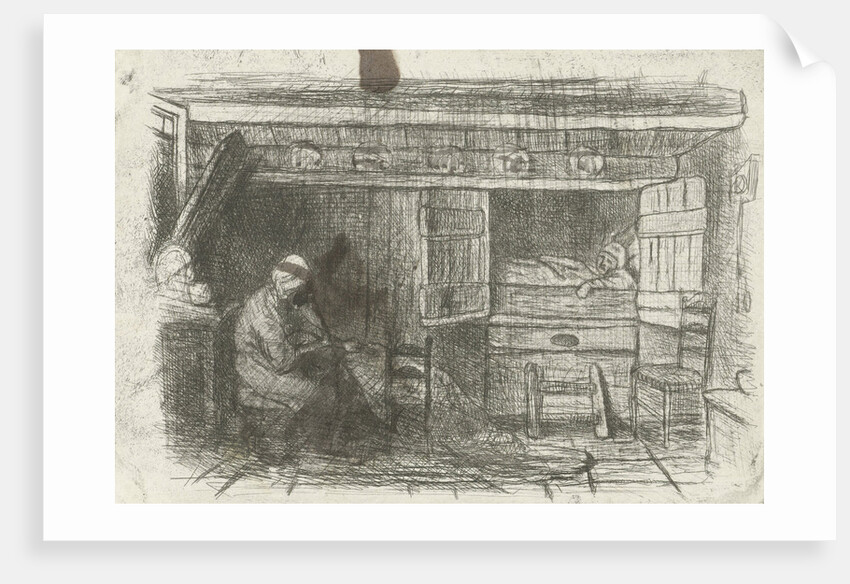 Two figures in an interior by Jozef Israëls