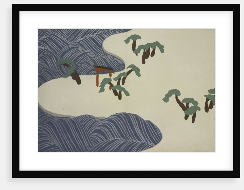 Torii and Sea Wave by Sekka Kamisaka