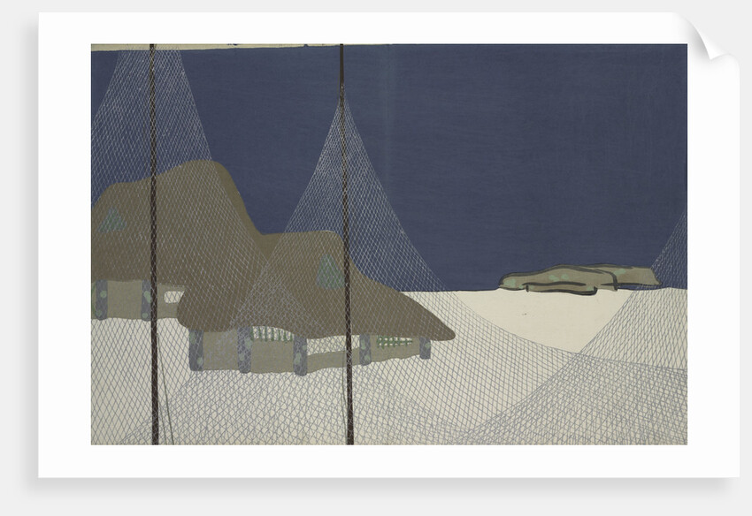 Fishing village by Sekka Kamisaka