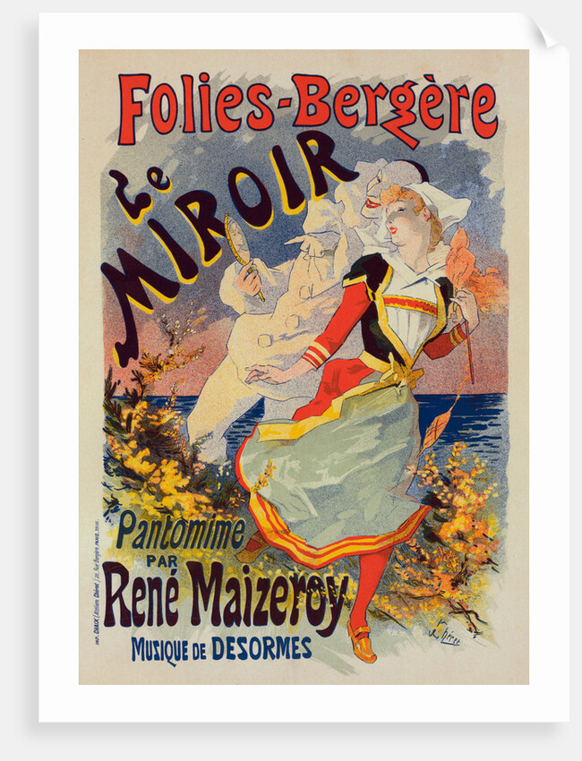 Poster for les Folies-Bergère Le Miroir by Jules Chéret