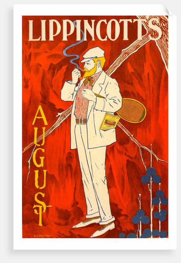 American poster for le Revue Lippincott's Magazine August by William L. Carqueville