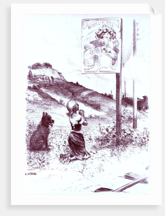 La Pieuse Erreur, The Pious Error, design for Maîtres de l'Poster by Adolphe Willette