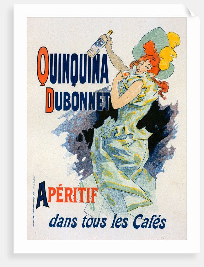 Poster for Quinquina Dubonnet, a sweet, aromatised wine–based aperitif by Jules Chéret