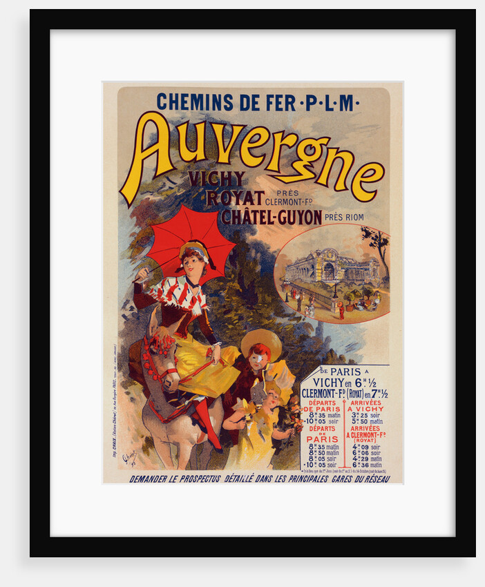 Poster for la Compagnie P.-L.-M. L'Auvergne. Auvergne railway by Jules Chéret