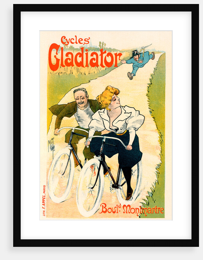 Poster for the Cycles Gladiator by Ferdinand Mifliez said Misti