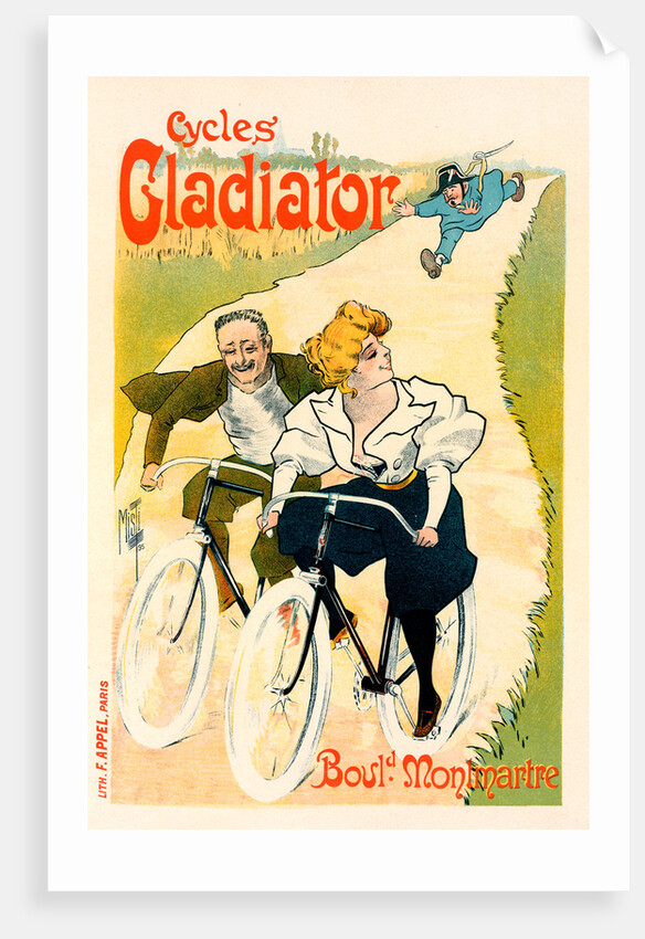 Poster for the Cycles Gladiator by Ferdinand Mifliez said Misti