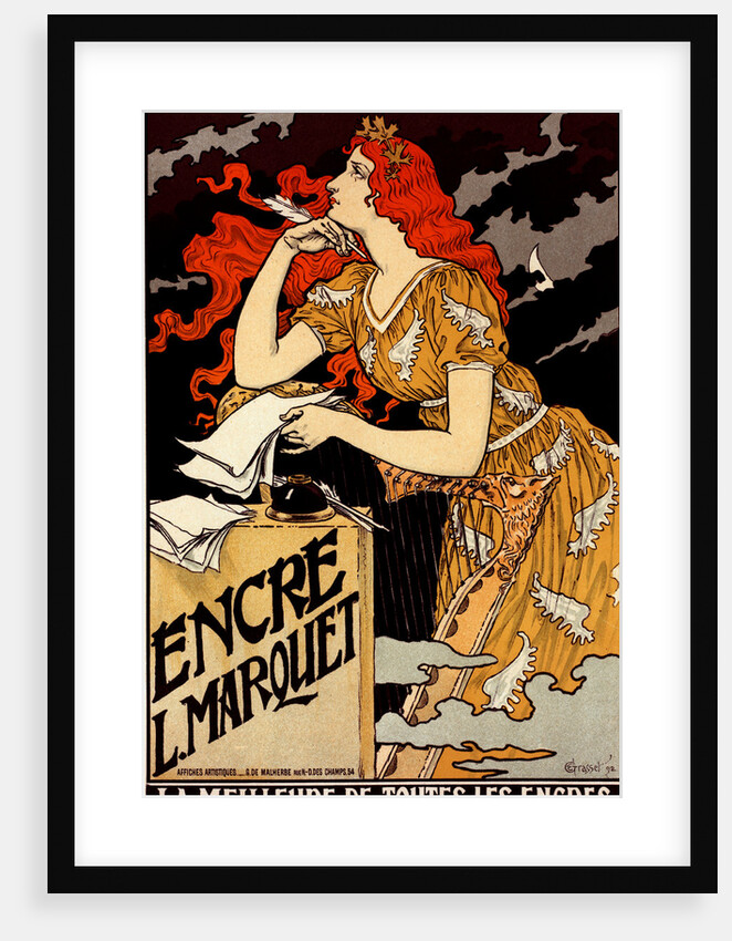 Poster for l' Encre Marquet by Eugène Grasset