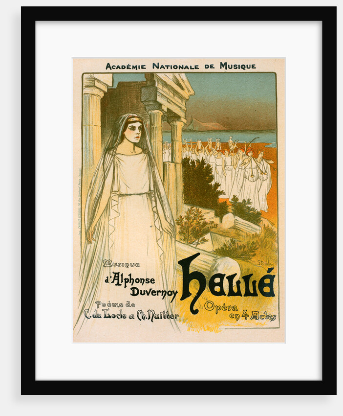 Poster for l'opéra Hellé, représenté au Théâtre national de l'Opéra by Théophile Alexandre Steinlen