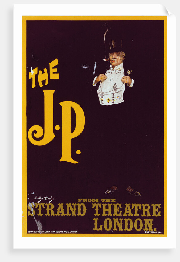 English poster The J. P. for the Strand Theatre London by Dudley Hardy