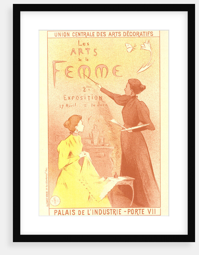 Poster for la deuxième Exposition des Arts de la Femme. Exhibition of art of the woman by Adolphe Étienne Auguste Moreau-Nélaton