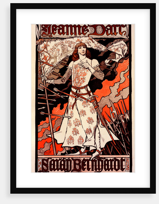 Poster for le Théâtre de la Renaissance. Joan of Arc, with Sarah Bernhardt by Eugène Grasset