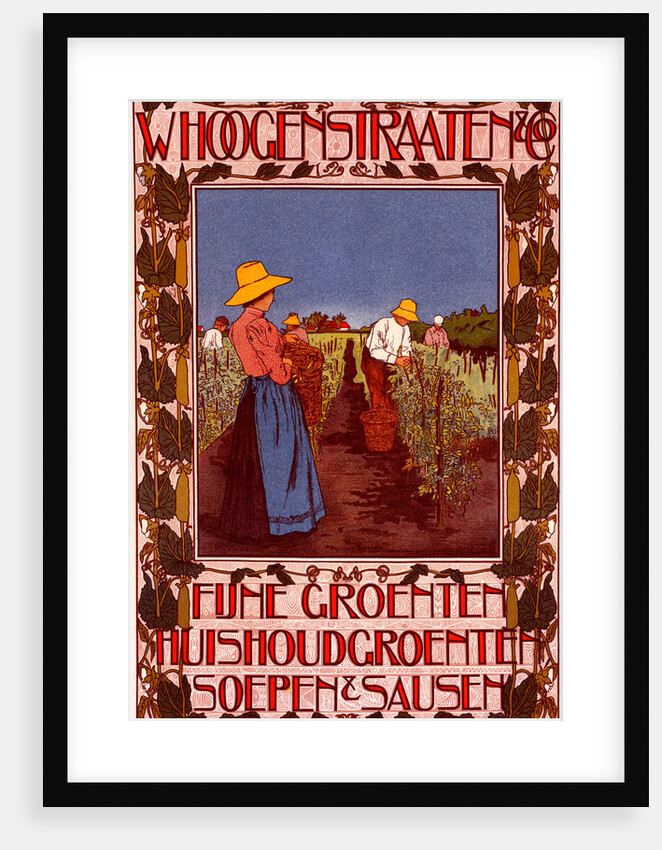 Dutch poster for Maison Whoogenstraaten et Co (Denrées alimentaires) by Johann Georg van Caspel