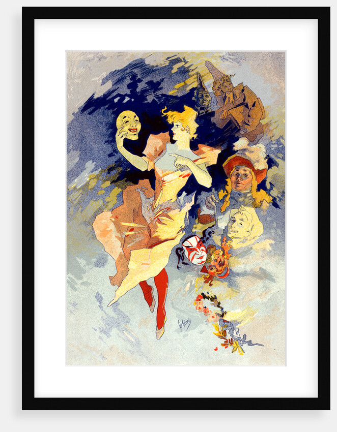 Poster La Comédie. crazy happiness by Jules Chéret