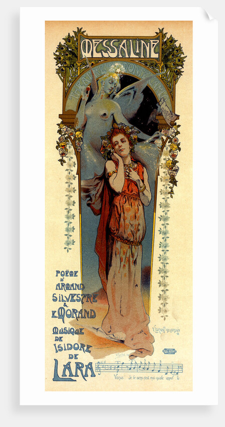 Poster for la représentation de l'opéra Messaline au Casino de Monte-Carlo by V. Lorant-Heilbronn