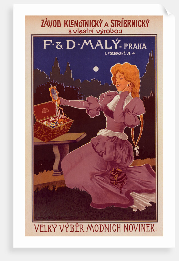 Poster for a Maison de Bijouterie, a jeweler by Roger Marx