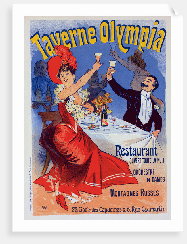 Poster for Taverne Olympia by Jules Chéret