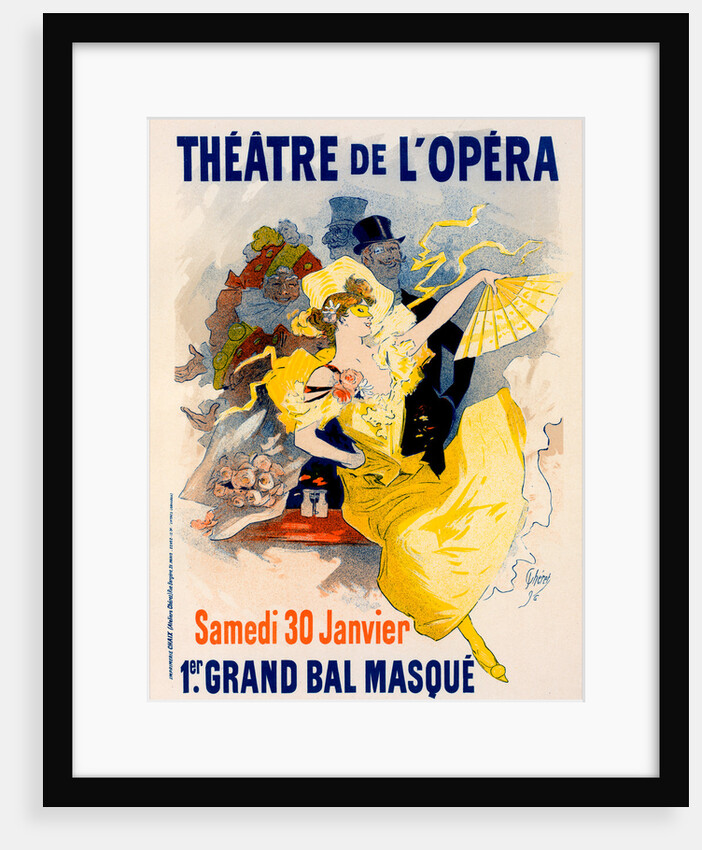 Poster for Théâtre de l'Opéra. Samedi 30 Janvier 1897. Premier Grand Bal Masqué by Jules Chéret
