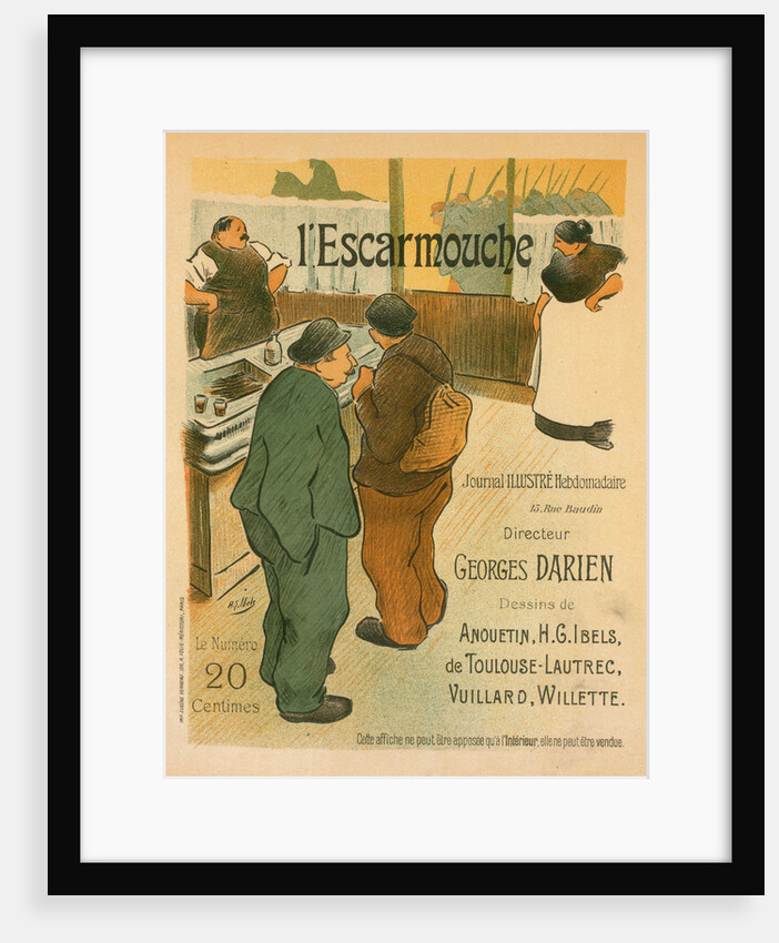Poster for le journal illustré l'Escarmouche by Henry Gabriel Ibels