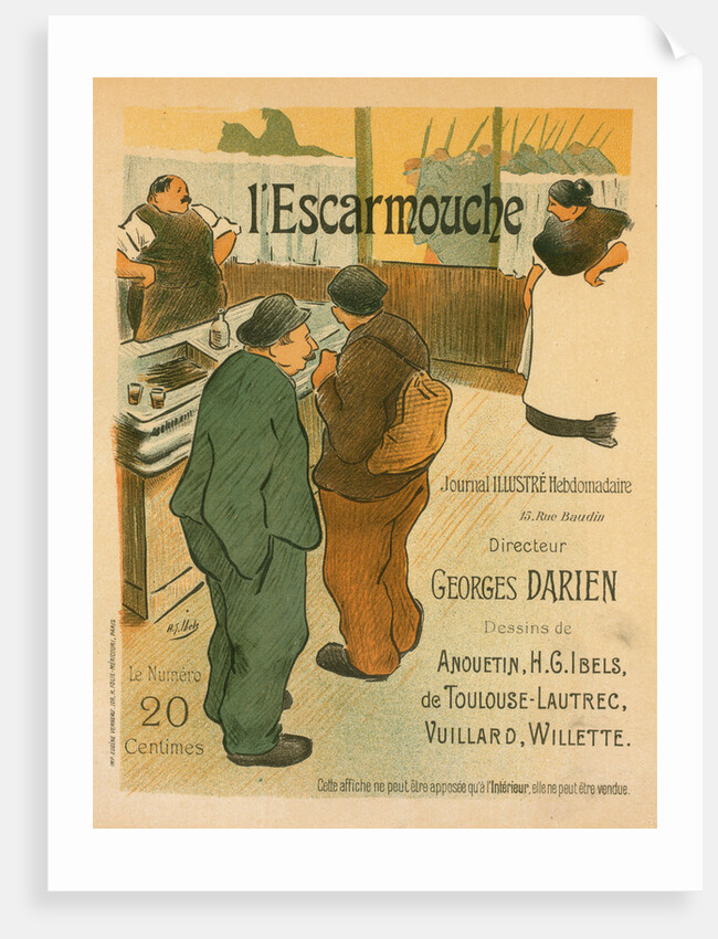 Poster for le journal illustré l'Escarmouche by Henry Gabriel Ibels