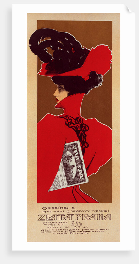 Poster for the magazine Zlata Praha by Viktor Oliva