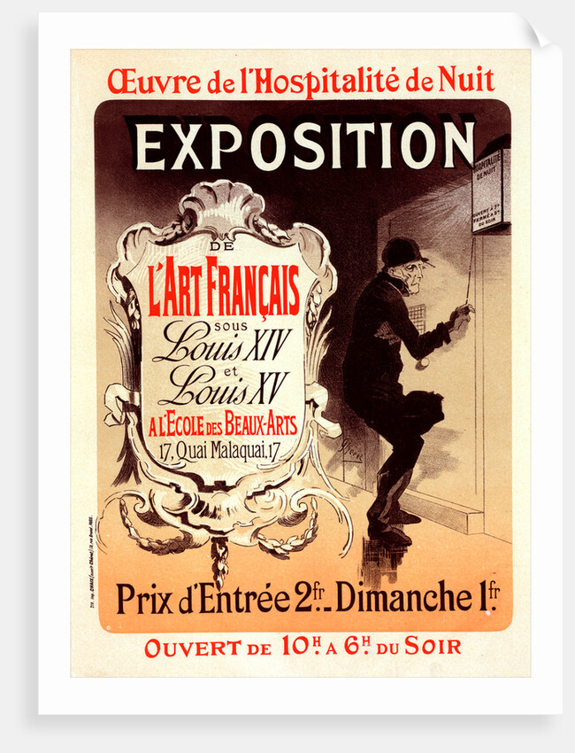 Poster for 'l'oeuvre de l'Hospitalité de Nuit' by Jules Chéret