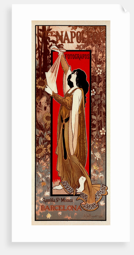 Spanish poster for Maison A. et E. Napoléon by Alexandre de Riquer
