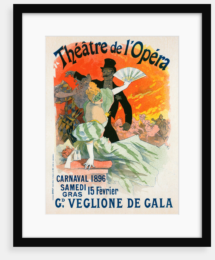 Poster for le théâtre de l'Opéra, Carnaval 1896. Grand Veglione de Gala by Jules Chéret