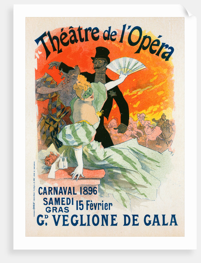 Poster for le théâtre de l'Opéra, Carnaval 1896. Grand Veglione de Gala by Jules Chéret