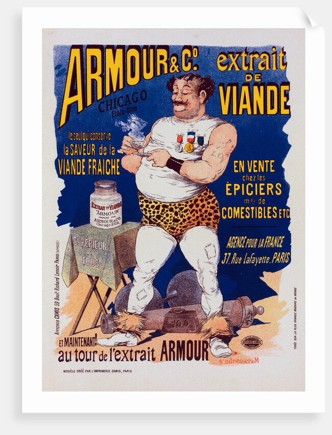 Poster for l' Extrait de viande Armour by Albert Guillaume