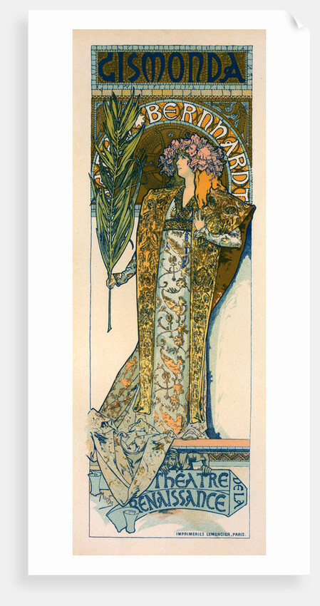 Poster for the Théâtre de la Renaissance, Gismonda by Alphonse Marie Mucha