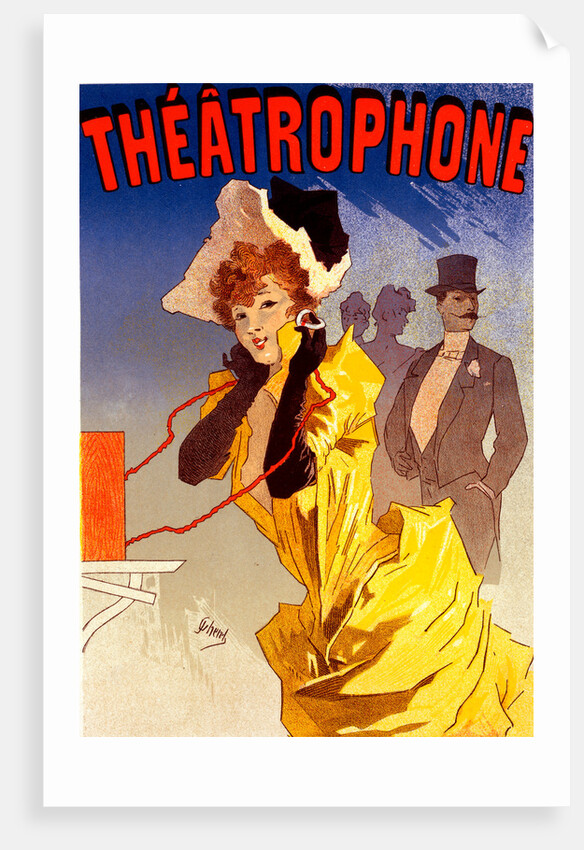 Poster for Théâtrophone by Jules Chéret