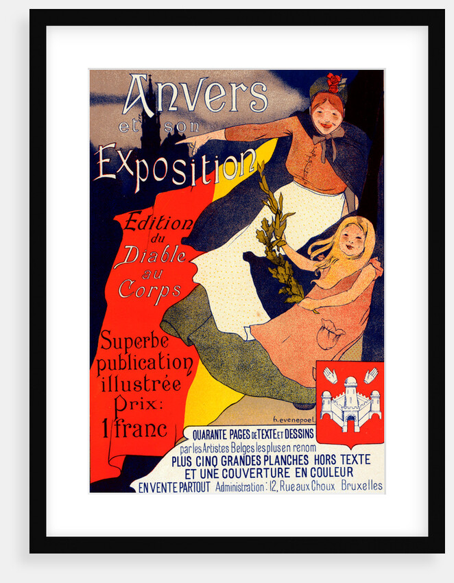 Belgian poster for Anvers et son Exposition by Henri Evenepoel