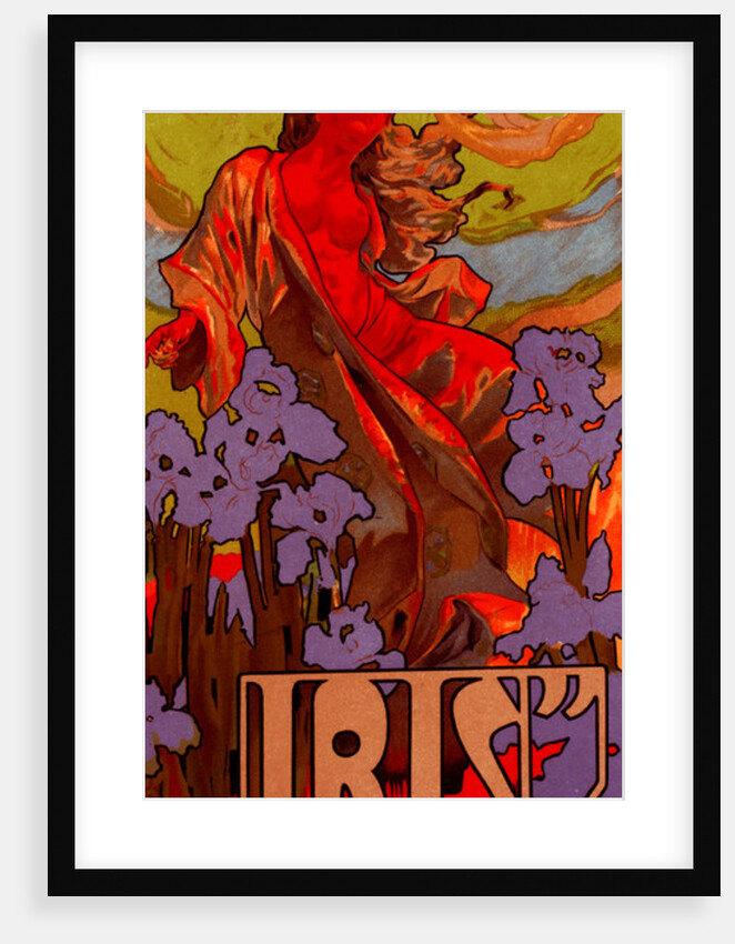 Italian poster for l'opéra-comique Iris by Adolf Hohenstein