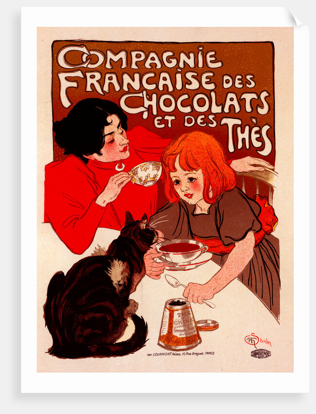 Poster for Chocolat de la Compagnie Française by Théophile Alexandre Steinlen