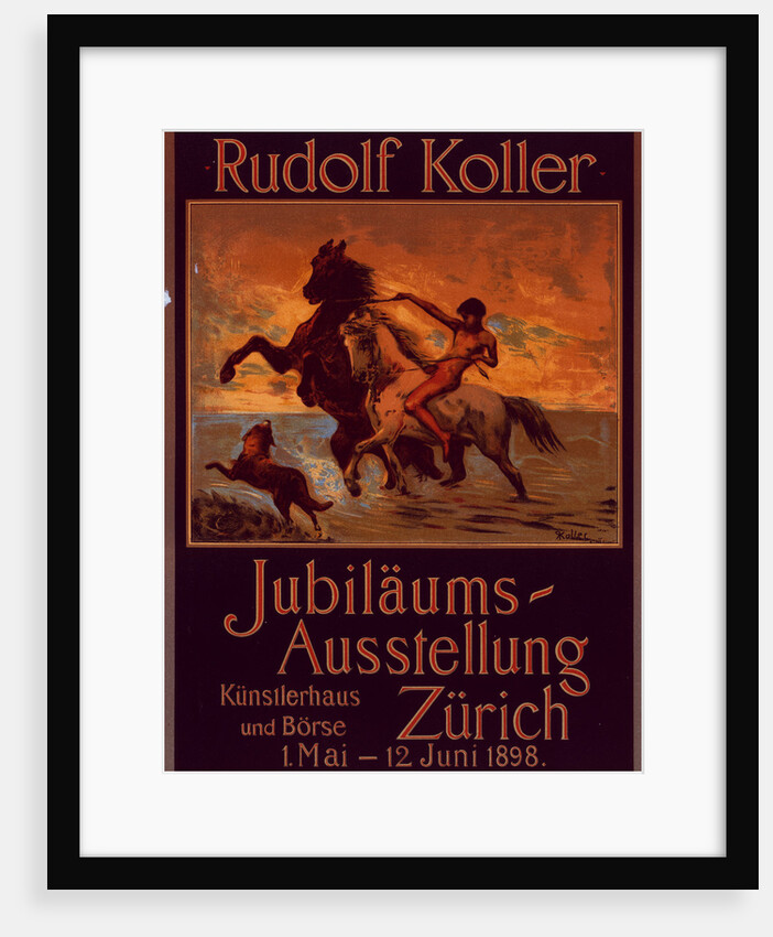 Poster for Jubiläums Ausstellung. Exposition d'un jubilé artistique à Zurich by Rudolf Koller