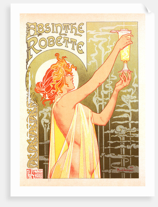 Belgian Poster for l' Absinthe Robette by Antoine Théodore