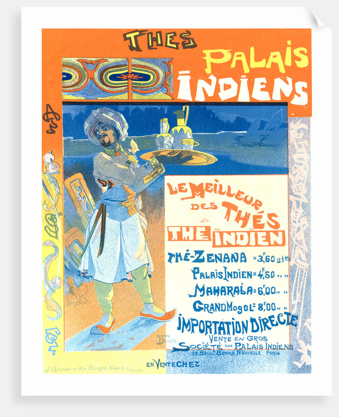 Poster for les Thés du Palais Indien by Georges de Feure