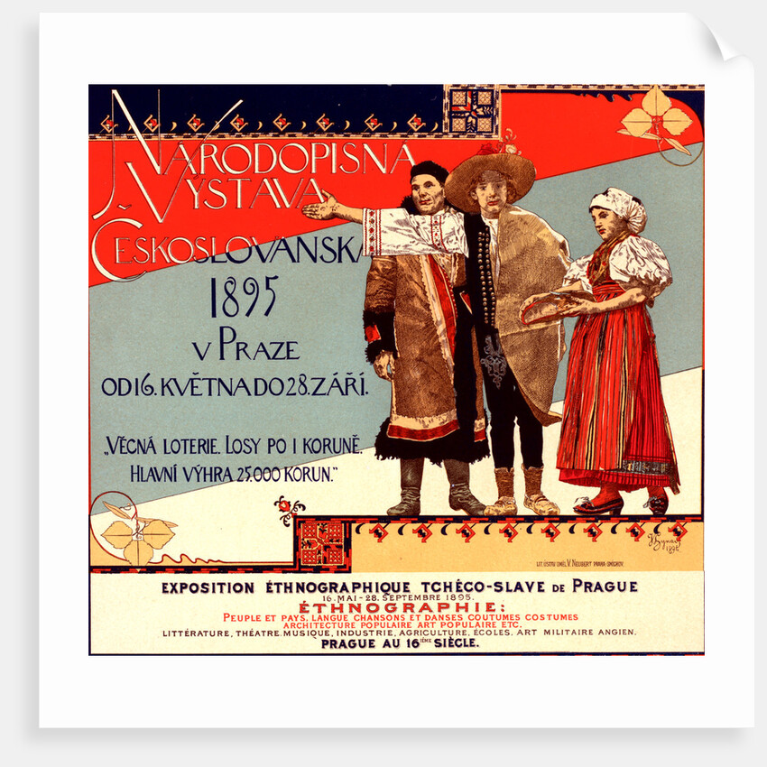 Poster for l' Exposition ethnographique tchèco-slave de Prague by Vojtech Hynais